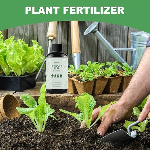 Plant Food for Houseplants - Indoor Plant Fertilizer, Growth Tonic | 120ml Natural Liquid Formula for Greenery Roots Hydroponic Garden Soil Booster Leaf Shine Care Herb Shrubs Blossom Support