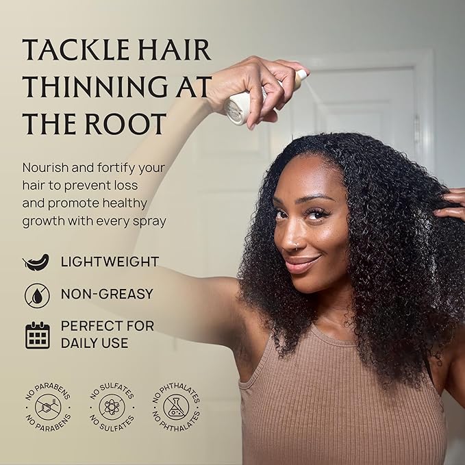 Lebanta Hair Growth Oil Spray - 100% Pure Ingredients For Non Greasy, Thicker & Stronger Hair - Organic Batana, Castor, Biotin, Saw Palmetto, and Rosemary Oil Gifts Women Scalp (4.1 Fl Oz (Pack of 2))
