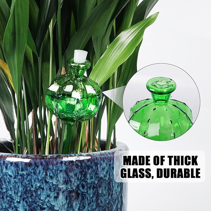 KGCCIZI Self Watering Planter Insert. Plant Watering Devices. Plant Watering Bulbs. 3-PCS Plant Watering Globes. Cactus Shape Self Watering Globes