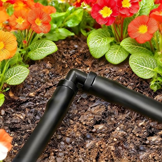 60 Pack Drip Irrigation 1/4" Barbed Elbow Fittings, Drip Line Barbed 90 Degree Elbow Connectors for 1/4 Inch Irrigation Tubing Micro Irrigation Connection Parts for Garden Sprinkler Systems