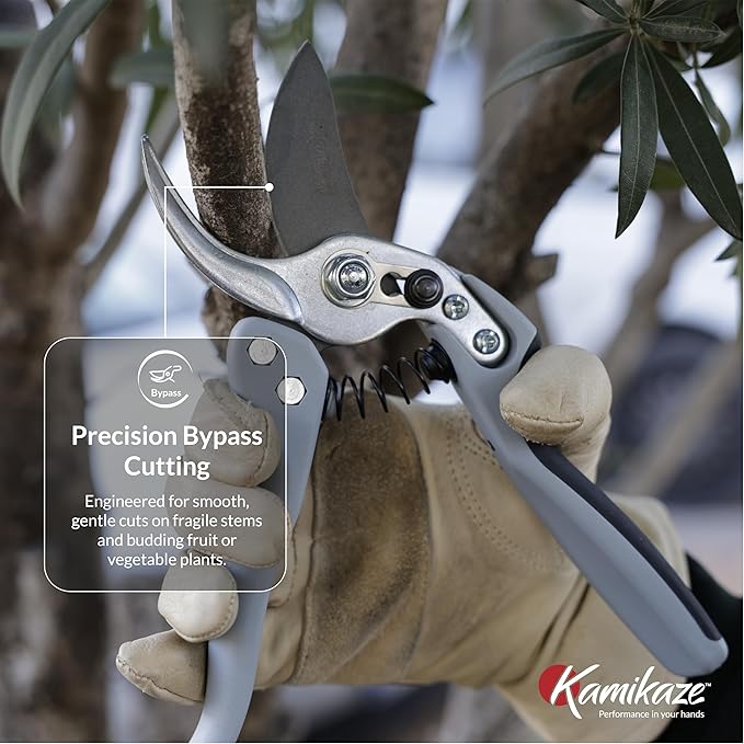 Heavy-Duty Professional Pruning Shears for Gardening, Large-Size Ergonomic Handle to Reduce Hand Fatigue, SK5 High-Carbon Steel Blade, Cuts Branches Up to 1 Inch, Garden Clippers for Tree Trimming