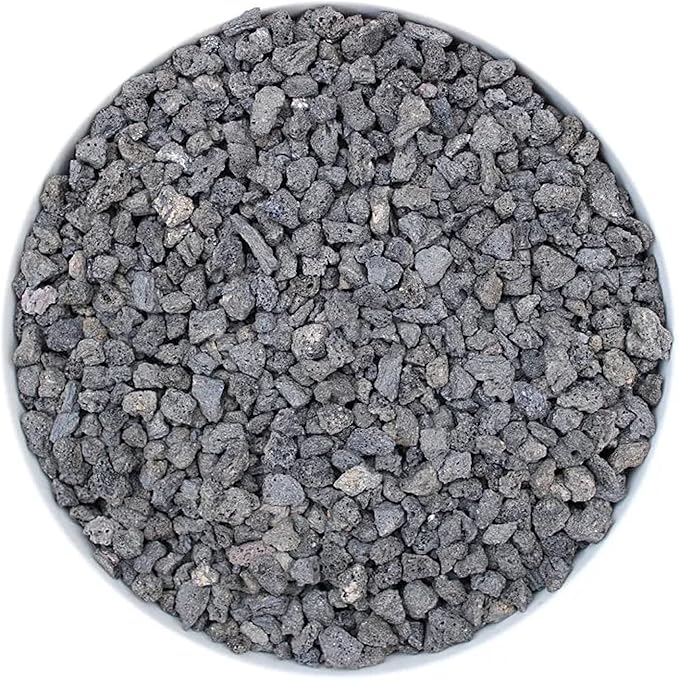 Boniosz 5lb Black Horticultural Lava Rock Soil Additive for Cacti, Vase Fillers, Succulents and Terrarium Plants - No Dyes or Chemicals - 100% Pure Volcanic Rock