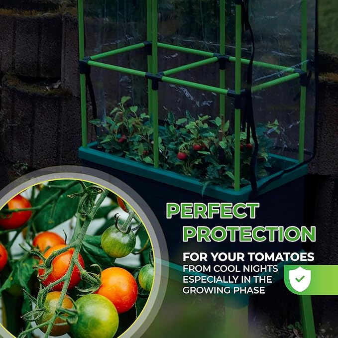 BioGreen Cover for Raised Garden Bed City Jungle & Heidelberg | Transparent Design | Incl. 2 Zippers | Protection from Cool Nights | Easy to Assemble