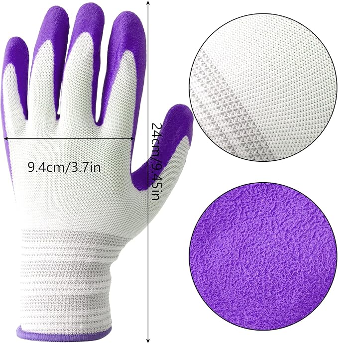 Gardening Gloves for Women Thorn Proof, Ladies Garden Gloves, Breathable Rubber Coated Yard Work Gloves