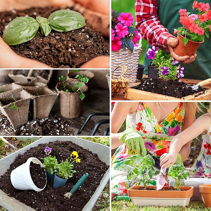 Halatool 3QT Indoor Potting Soil for Plants Orchid Potting Mix Garden Top Succulent Bonsai Soil for Aloe Vera Houseplants Flowers Vegetables & Herbs