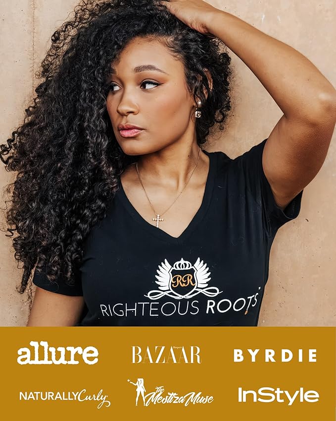 Righteous Roots Rx Hair Oil - Growth Booster, Anti-Frizz and Thickener for Beard, Curly, Wavy and Natural Hair (Previously known as Hair RX) (2 fl OZ)