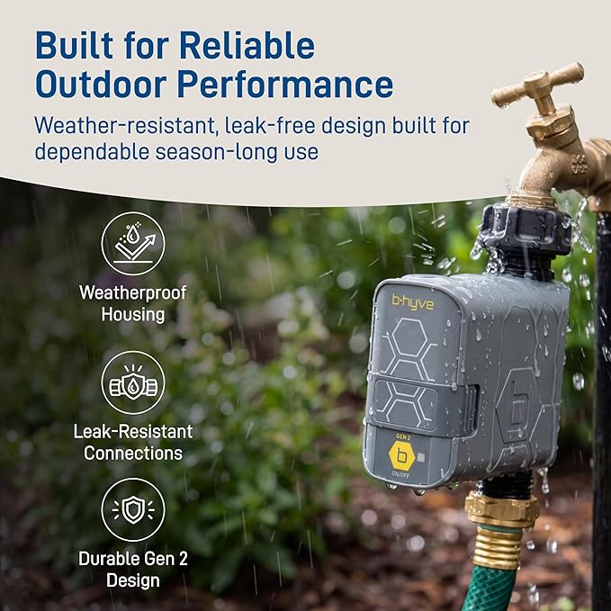 Orbit 90204Z B-hyve Gen 2 Smart Hose Watering Timer with Wi-Fi Hub