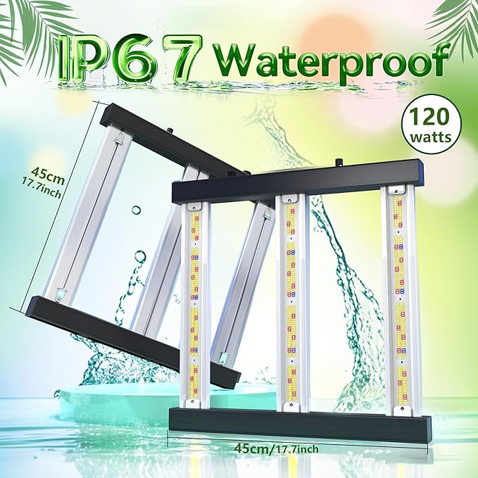 Grow Light FARMLITE Grow Lights for Indoor Plants Full Spectrum LED Growing Light Plant Hanging Growing Bar Lamps Seedling Daisy Chain Dimmable Board 2x2ft Coverage (120, Watts)