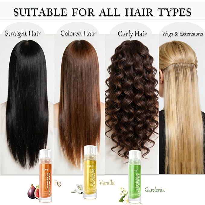 SLUJ Hair Perfume for Women - Hair Mist with Argan Oil & Gold Shimmer, Lightweight Hair Oil Spray for Dry Hair, Heat Protection Spray for Hair, Long Lasting Hair Scent