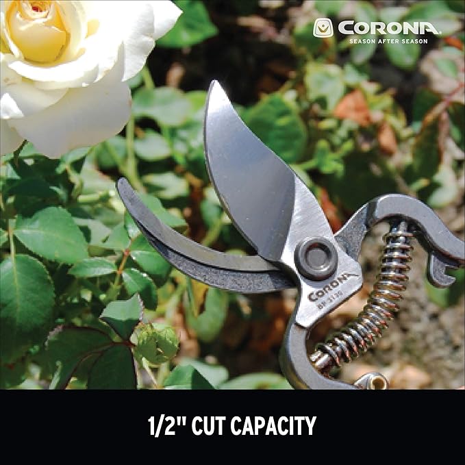 Corona Tools ClassicCUT Forged Bypass Hand Pruner – 1/2-inch Cut Capacity Heavy-Duty Garden Hand Pruner for Tree, Shrub & Plant Trimming, Precision Cutting Pruning Tool
