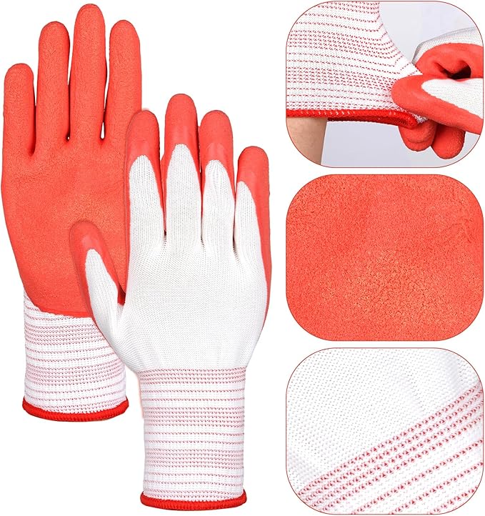 Gardening Gloves for Women Thorn Proof, Ladies Garden Gloves, Breathable Rubber Coated Yard Work Gloves