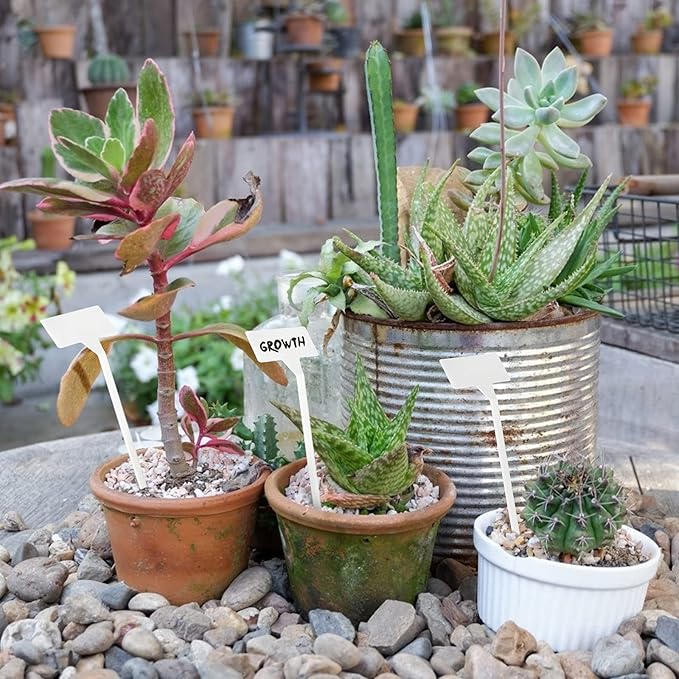 KINGLAKE GARDEN Outdoor Plastic Plant Labels 30 Pack 11.8 inch Outdoor Waterproof Sturdy Nursery Garden Markers, Plant Markers for Herbs, Flowers, Vegetable, Plant