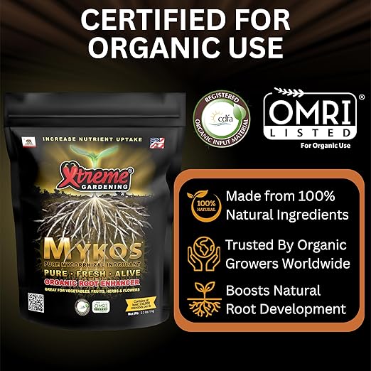 Xtreme Gardening Mykos 20 lb – Mycorrhizal Fungi Root Stimulator for Plants – Organic Root Booster for Stronger Roots, Bigger Growth & Higher Yields – Mycorrhizae for Vegetables, Flowers & Trees