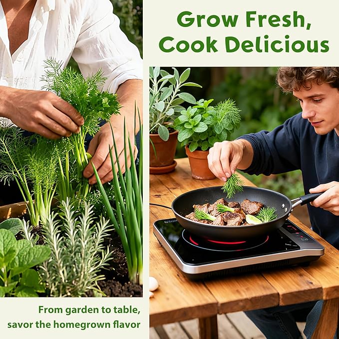 LUOJIBIE 8 Herb Indoor Garden Kit for Beginners, Complete Windowsill Growing Gifts Set with Tools, Mother's Day Gifts for Mom,Unique Christmas Birthday Gifts for Women Men Girls Kitchen Housewarming