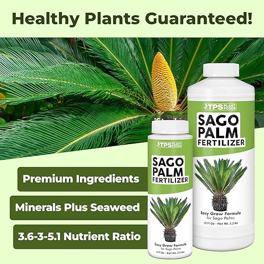 Sago Palm Fertilizer – Liquid Plant Food for Rich Green Fronds, Stronger Roots & Healthy New Growth, 8 oz