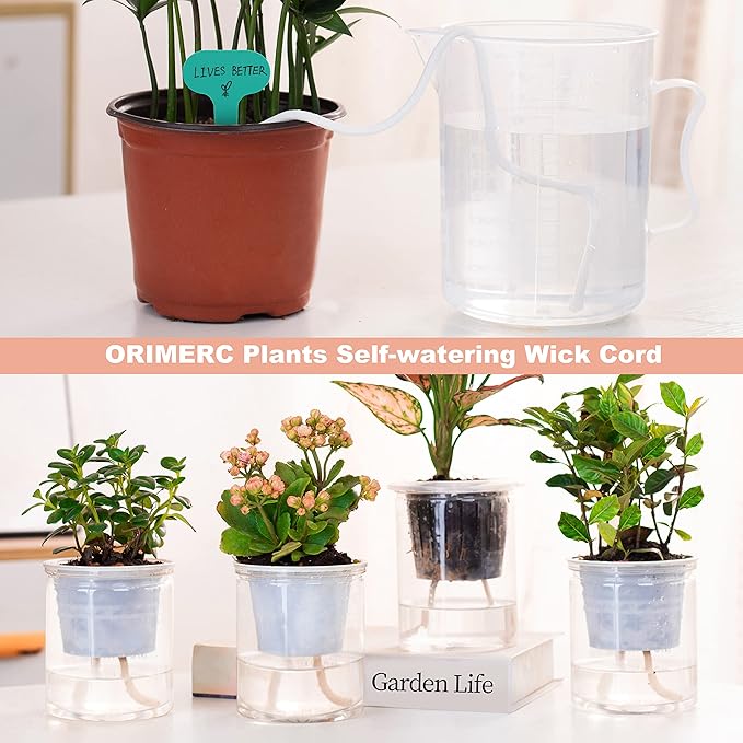 ORIMERC 2 inch Net Pots for Hydroponics Plants, 100 Pack Net Cups with Watering Rope & Plant Labels, for Hydroponic Supplies Aquaponics Vegetable Garden Growing Baskets Nursery Slotted Mesh tower Pots
