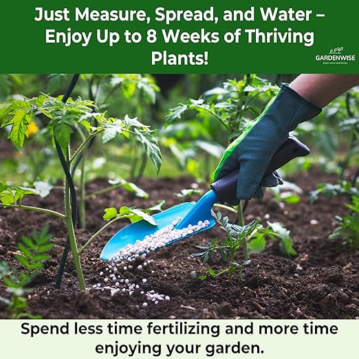 Gardenwise 13-13-13 Slow Release Granular Fertilizer – All Purpose Plant Food 13 13 13 for Outdoor Grass, Vegetables, Roses, Flowers, Shrubs, Trees. Lawns, Gardens, Potted Plants (1 Quart)
