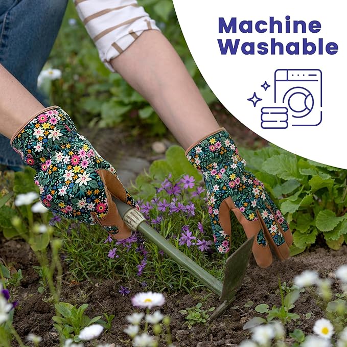 fauson Gardening Gloves - Gardening Gloves for Women Firm Grip Breathable Garden Gloves Thorn Proof for Digging, Planting