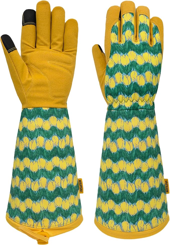 Long Gardening Garden Gloves,Thorn-proof&Puncture Resistance Rose Cactus Gauntlet Glove for Gardener,Gifts