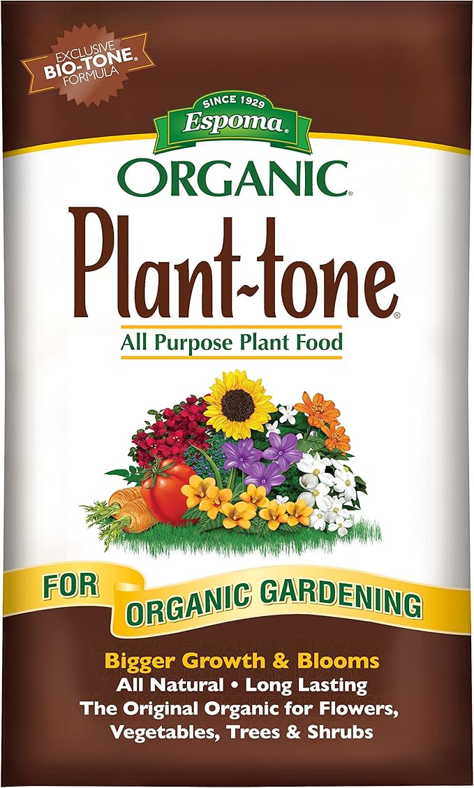 Espoma Organic Plant-Tone 5-3-3 Natural & Organic All Purpose Plant Food; 36 lb. Bag; The Original Organic Fertilizer for All Flowers, Vegetables, Trees, and Shrubs