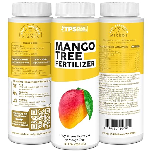 Mango Tree Fertilizer – Liquid Plant Food for More Fruit, Stronger Blossoms & Healthy Tree Growth, 1 Gallon