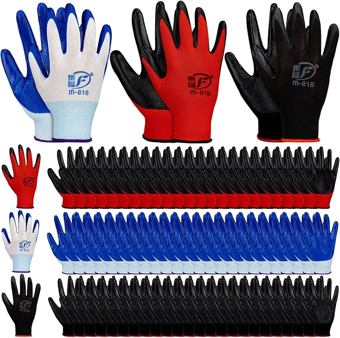 Gardening Gloves for Men Women Breathable Rubber Coated Working Gloves for Outdoor Gardening Yard Work