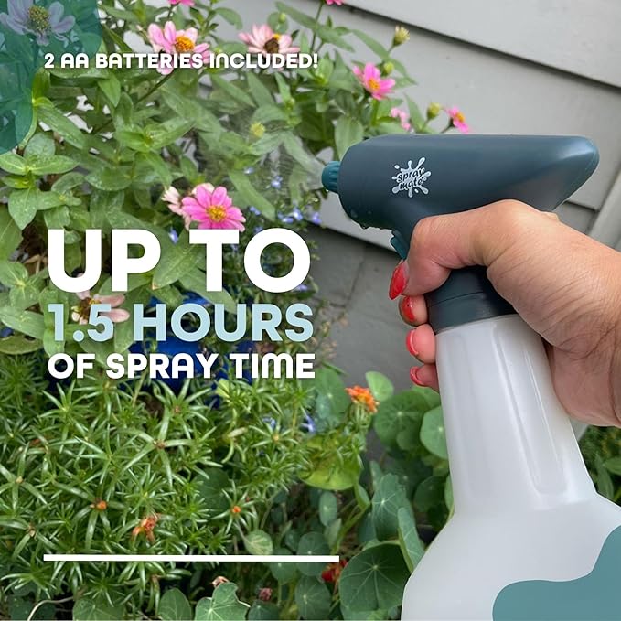 SprayMate Spritz Battery Powered Spray Bottle - Adjustable Electric Spray Bottle - 1 Liter