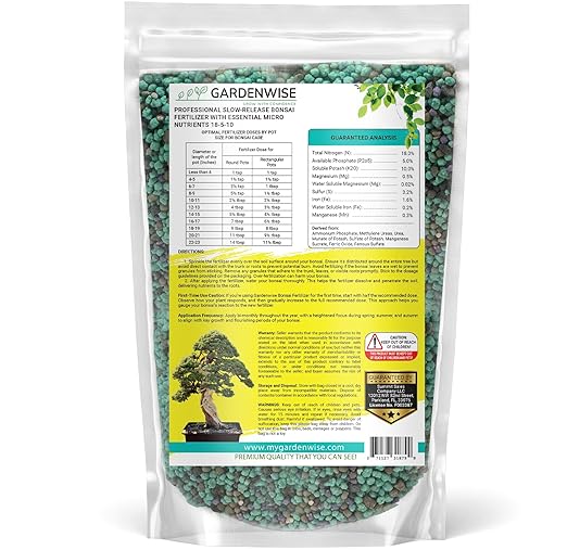GARDENWISE Slow-Release Bonsai Fertilizer with Essential Micronutrients - Professional Grade Bonsai Tree Fertilizer Pellets | Perfect Food for Indoor & Outdoor Bonsai Trees (8 OZ)