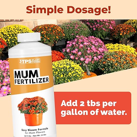 Mum Fertilizer – Liquid Plant Food for More Blooms, Brighter Color & Fuller Plants, 32 oz