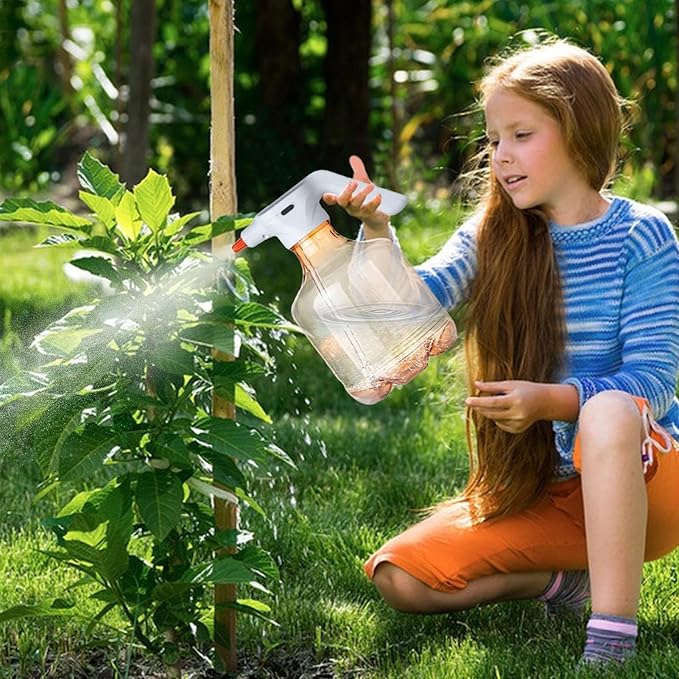 Spray Bottles Mist Sprayer – Electric Mist Sprayer, Transparent Cleaning Tool | USB Rechargeable Container, 3L Multifunction Bottle for Gardening Tasks, Plant Watering, Home Cleaning, Outdoor Use