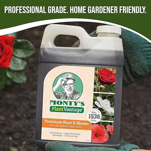 PlantVantage Root & Bloom Liquid Fertilizer – Concentrated Plant Fertilizer for Strong Roots & Bigger Blooms, Liquid Plant Food for Trees, Flowers & Vegetables, Soil or Foliar Application – 1 Gallon