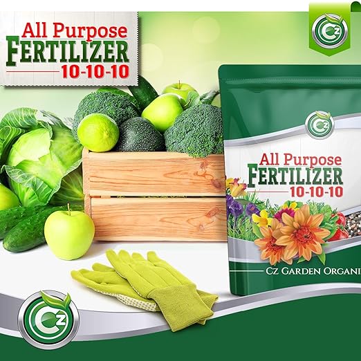 10-10-10 All Purpose Fertilizer - Made in USA - Micronutrients Plant Food for Indoor/Outdoor Plants, Flower Gardens, Fruit & Vegetable Gardens, Trees & Lawns!