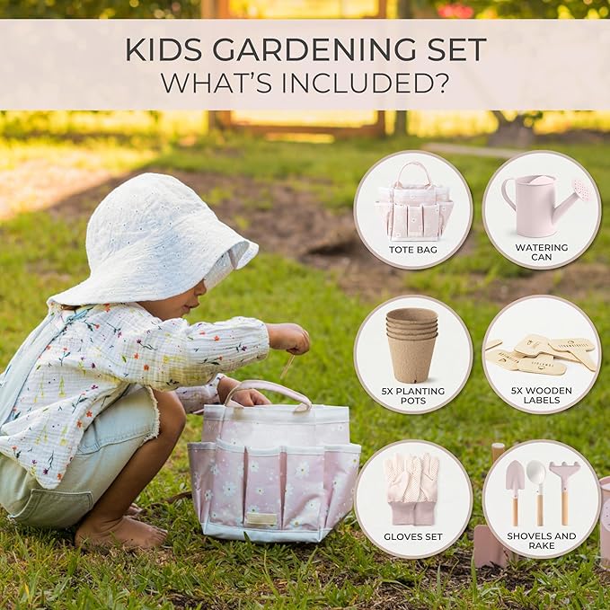 The Ultimate Kids Gardening Set - The Perfect Toddler Gardening Set with Durable and Safe Tools for Endless Outdoor Fun - Great for Easter Gifting to Spark Joy & Creativity in Your Little Gardener