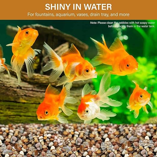 NUPICK 3lb River Rocks for Plants Indoor, 1/5 Inch Mixed Pebbles for Vase Fillers, Decorative Pea Gravel for Fish Tank, Natural Polished Stones for Succulent, Bonsai, Landscaping, Bird Baths