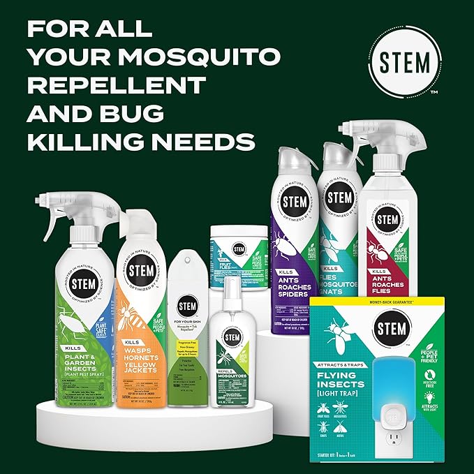 STEM Insect Spray for Indoor and Outdoor Plants, Kills Garden Insects, Plant Safe: Water Based, Botanical Insecticide, 12 oz