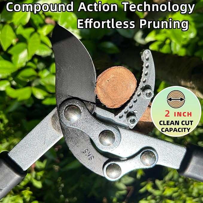 YRTSH Loppers for Tree Trimming Heavy Duty Branch Cutter with Compound Action, Effortless Tree Pruner Extendable 28-41" Loppers for Gardening, Long Handle Pruning Shears with 2" Clean Cut Capacity