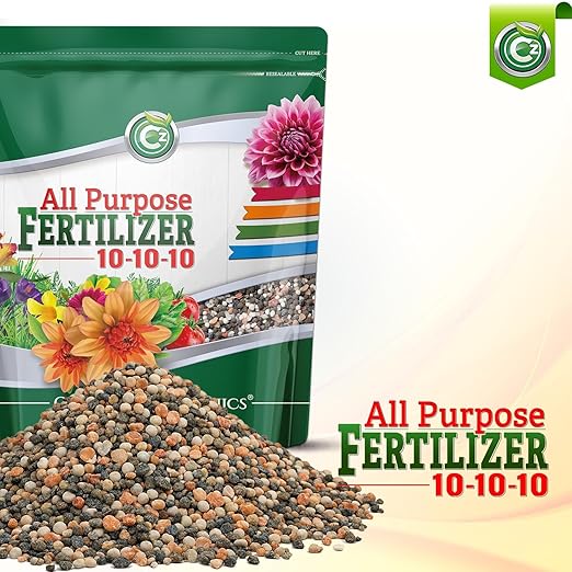 10-10-10 All Purpose Fertilizer - Made in USA - Micronutrients Plant Food for Indoor/Outdoor Plants, Flower Gardens, Fruit & Vegetable Gardens, Trees & Lawns!