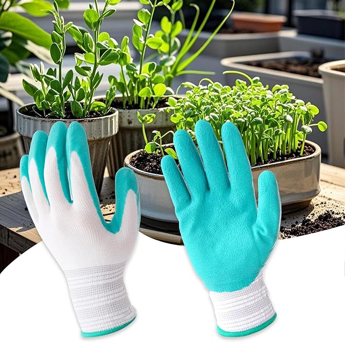 Gardening Gloves for Women Thorn Proof, Ladies Garden Gloves, Breathable Rubber Coated Yard Work Gloves