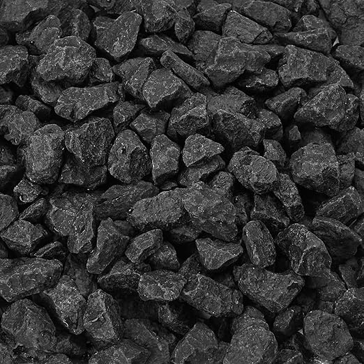 NUPICK 10 Pound Gravel Rocks, 0.5-0.7 Inches Polished Pebbles for Plants, Fish Tank, Clear Vase and More, Natural Black Stones