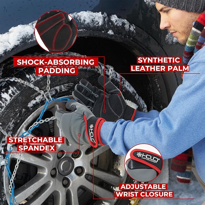 HANDLANDY Work Gloves for Men & Women, Utility Mechanic Working Gloves Touch Screen, Flexible Gardening Gloves for Yard