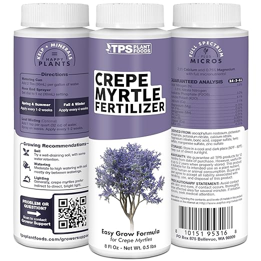Crepe Myrtle Fertilizer – Liquid Plant Food for More Blooms, Vibrant Color Healthy Growth, 8 oz