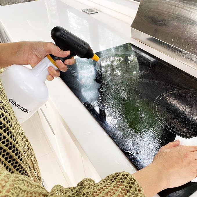 Centurion 1575 Portable Quart Battery Sprayer, Lightweight Water Mister Spray Bottle with One Touch Spraying & 360º Adjustable Nozzle for Plant Moisturizing & Misting, Indoor/Outdoor Lawn & Gardening