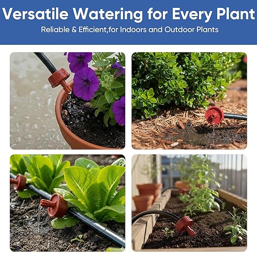 2 GPH Pressure Compensating Drippers: 50 Pack Drip Irrigation Spot Watering Emitter Constant Flow Drip Heads Drip Irrigation Parts for Garden Irrigation System