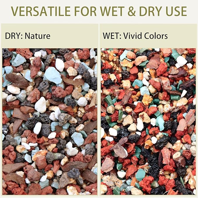 12lb Mix Lava Rocks Pebbles for Plant, Pumice Potting Soil Mix Decorative Top Dressing Landscaping Gritty Rock for Succulent, Bonsai, Cactus, Vase Filler