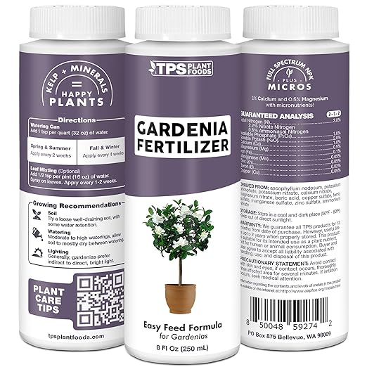 Gardenia Fertilizer – Liquid Plant Food for More Blooms, Rich Green Leaves & Stronger Root Development, 32 oz