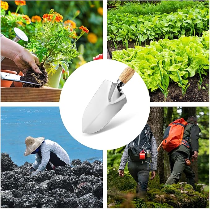 Hand Shovel for Gardening,Garden Shovel Hand,Trowel Garden Tool,Garden trowels Hand Tool,Garden Hand Shovel,Garden Shovels for Planting,Small Shovels for Gardening,Hand Shovel (Silver-8)