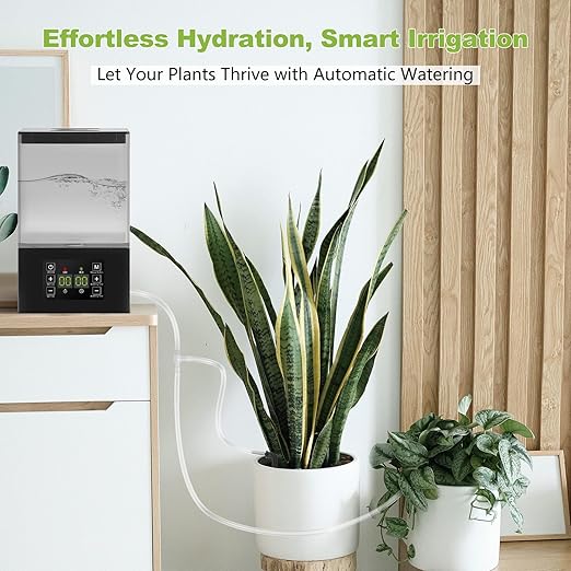 Automatic Watering System for Potted Plants,2 in 1 Automatic Drip Irrigation Kits Indoor 1.3L Tank Plant Watering System for Plants w/Programmable Water Timer,Auto & Manual Watering Mode & LED Display