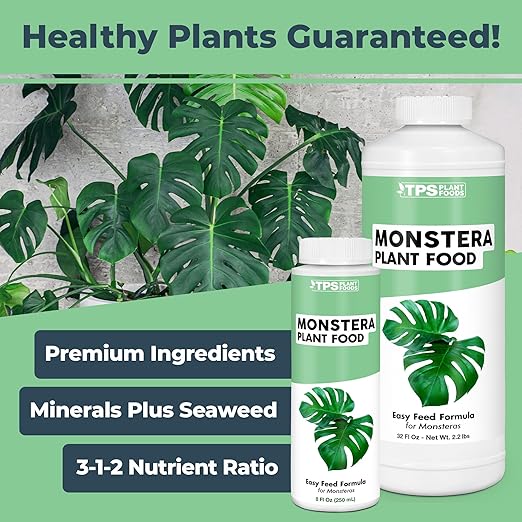 Monstera Plant Food – Liquid Fertilizer for Bigger Split Leaves, Lush Growth & Strong Roots, 1 Gallon