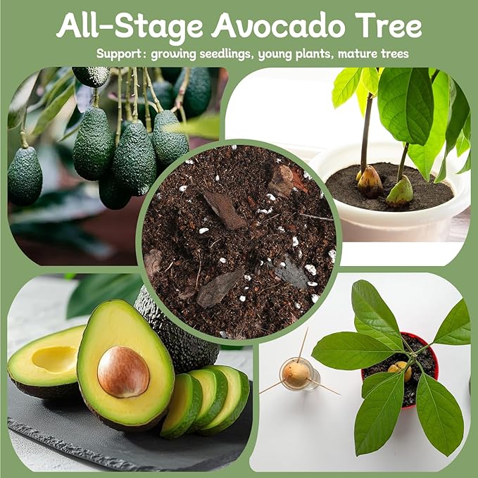 Avocado Soil 1qt, 100% Natural Organic Potting Soil for All-Stage Avocado Tree Growth