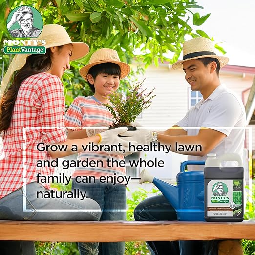 Monty’s Premium Liquid Soil Conditioner – Liquid Aeration Soil Conditioner with Humic Acid for All Soil Types, Increases Moisture & Nutrient Retention, Enhances Health & Microbial Activity – 1 Gal